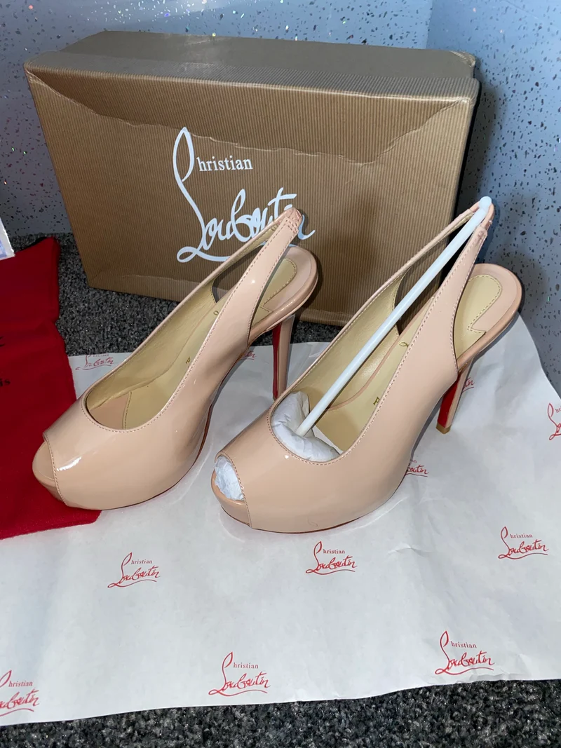 Cream Red Bottomed Heels