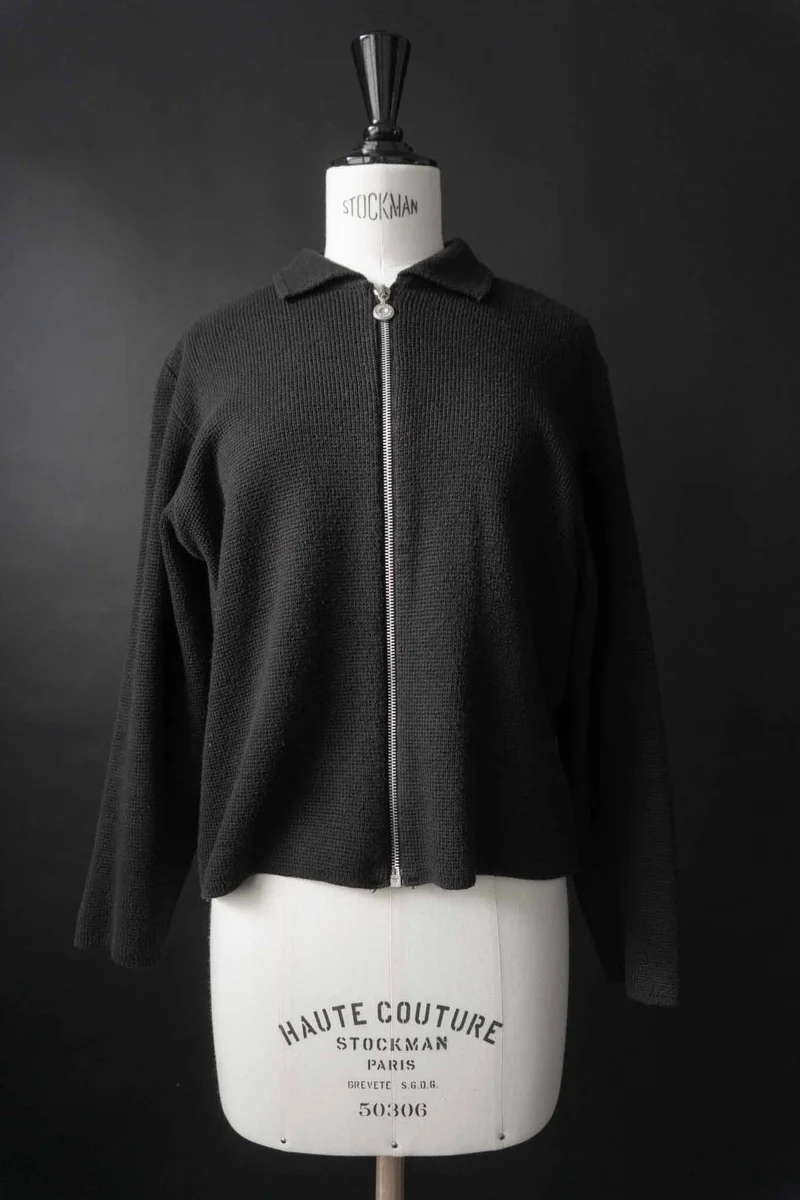 Vintage Strickjacke, Zipper, S–M