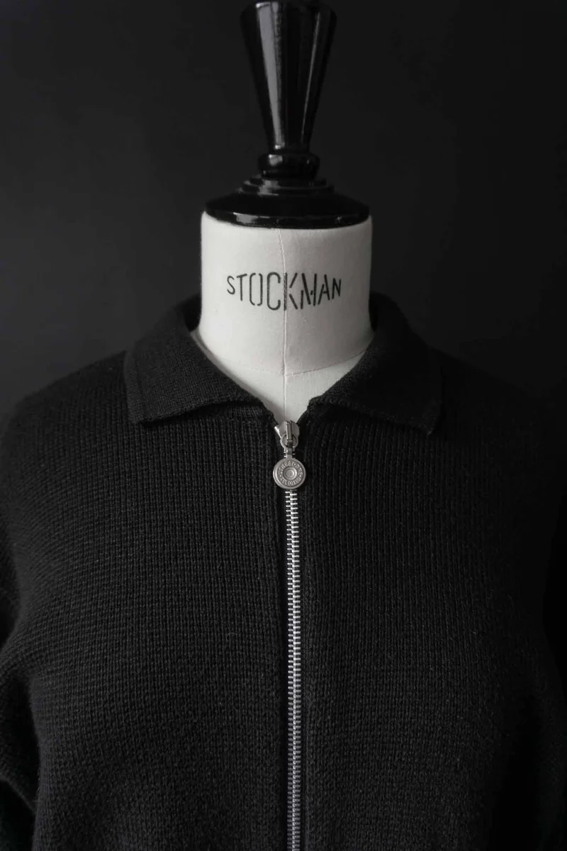 Vintage Strickjacke, Zipper, S–M
