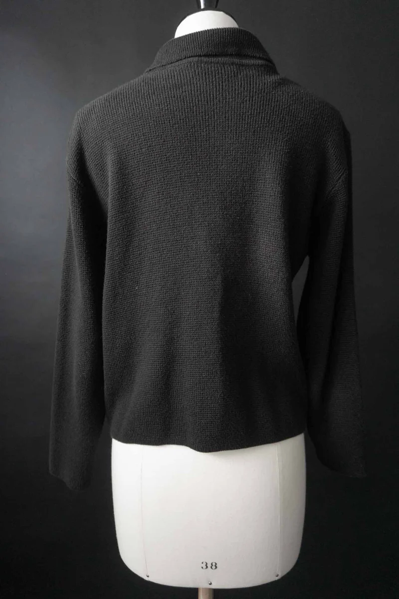 Vintage Strickjacke, Zipper, S–M