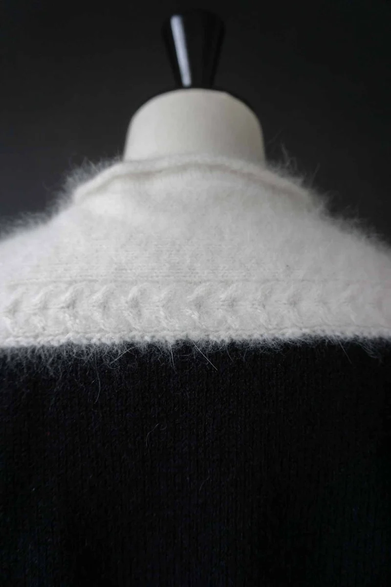 Vintage Angora Pullover mit Batwing-Schnitt, XS–S