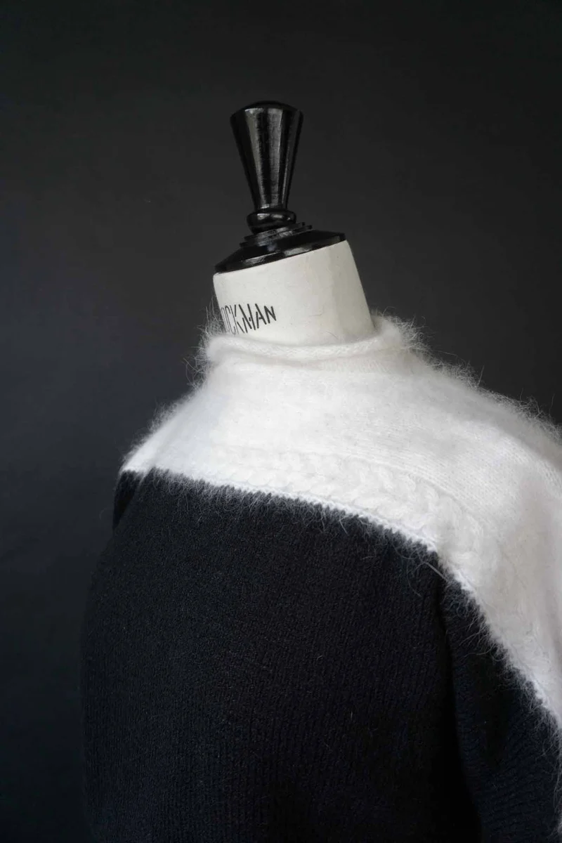 Vintage Angora Pullover mit Batwing-Schnitt, XS–S
