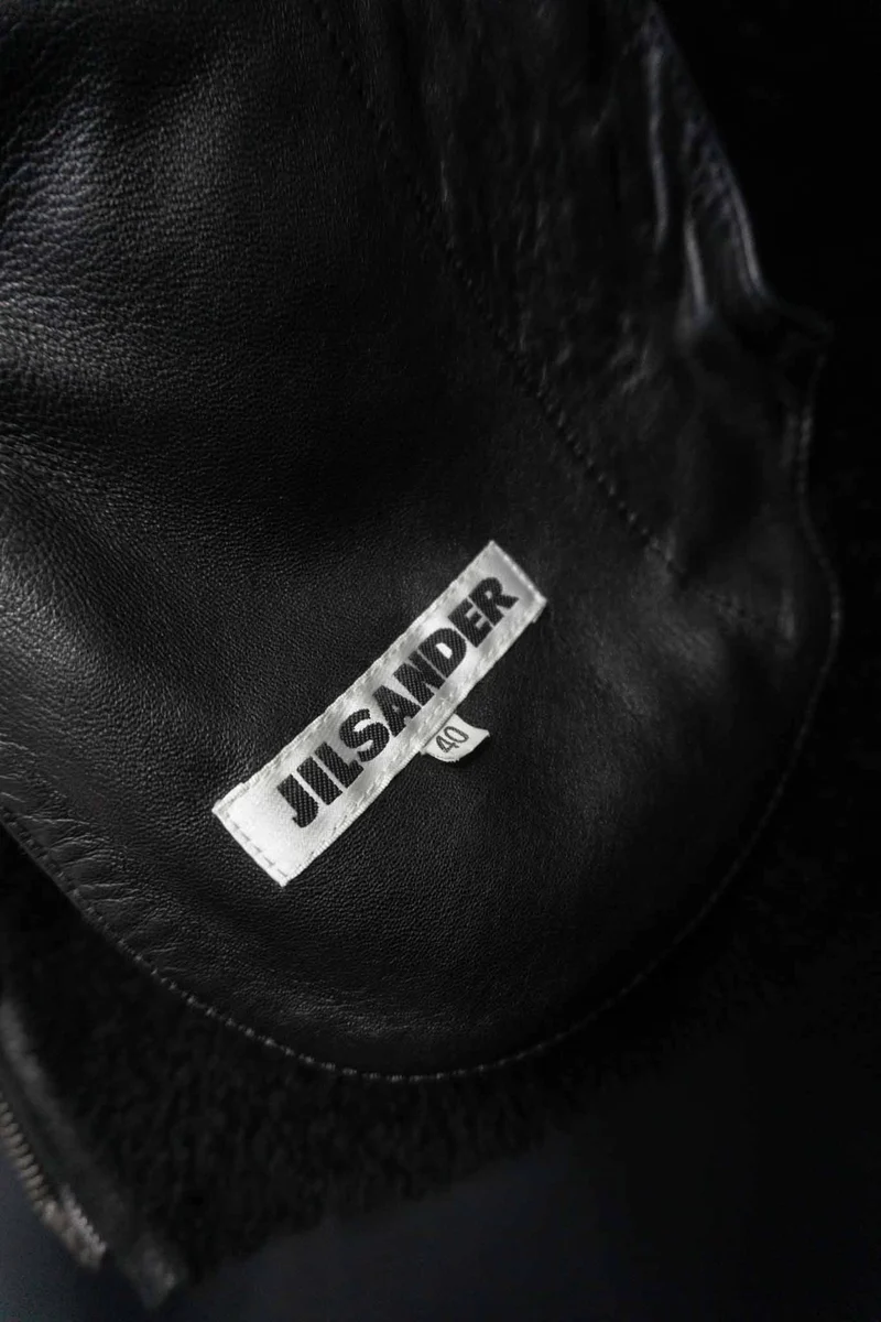 Vintage 90s Jil Sander Lammfelljacke, XS–M