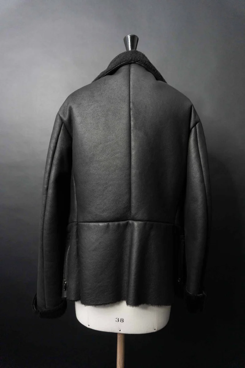 Vintage 90s Jil Sander Lammfelljacke, XS–M
