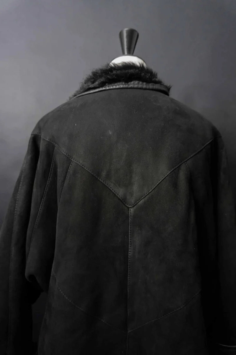 Vintage 80s Lammfellmantel Batwing, M–L