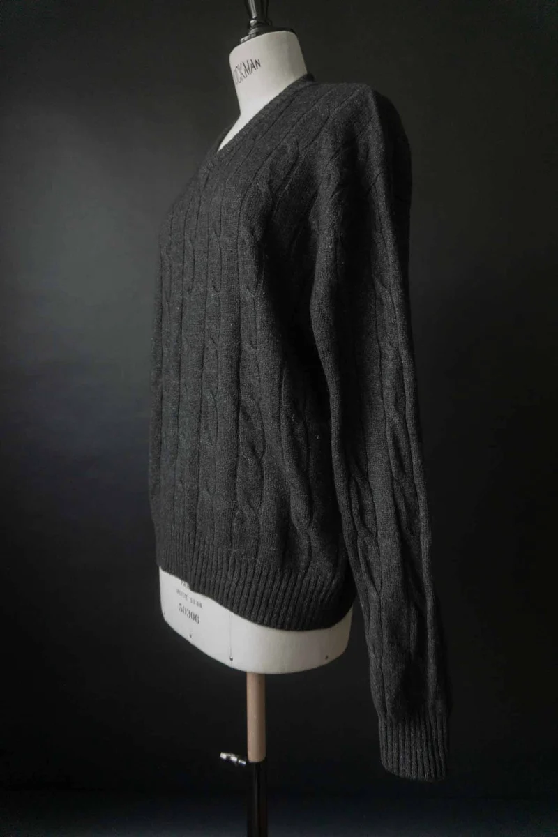 Vintage Kaschmir Pullover Cableknit, S–M