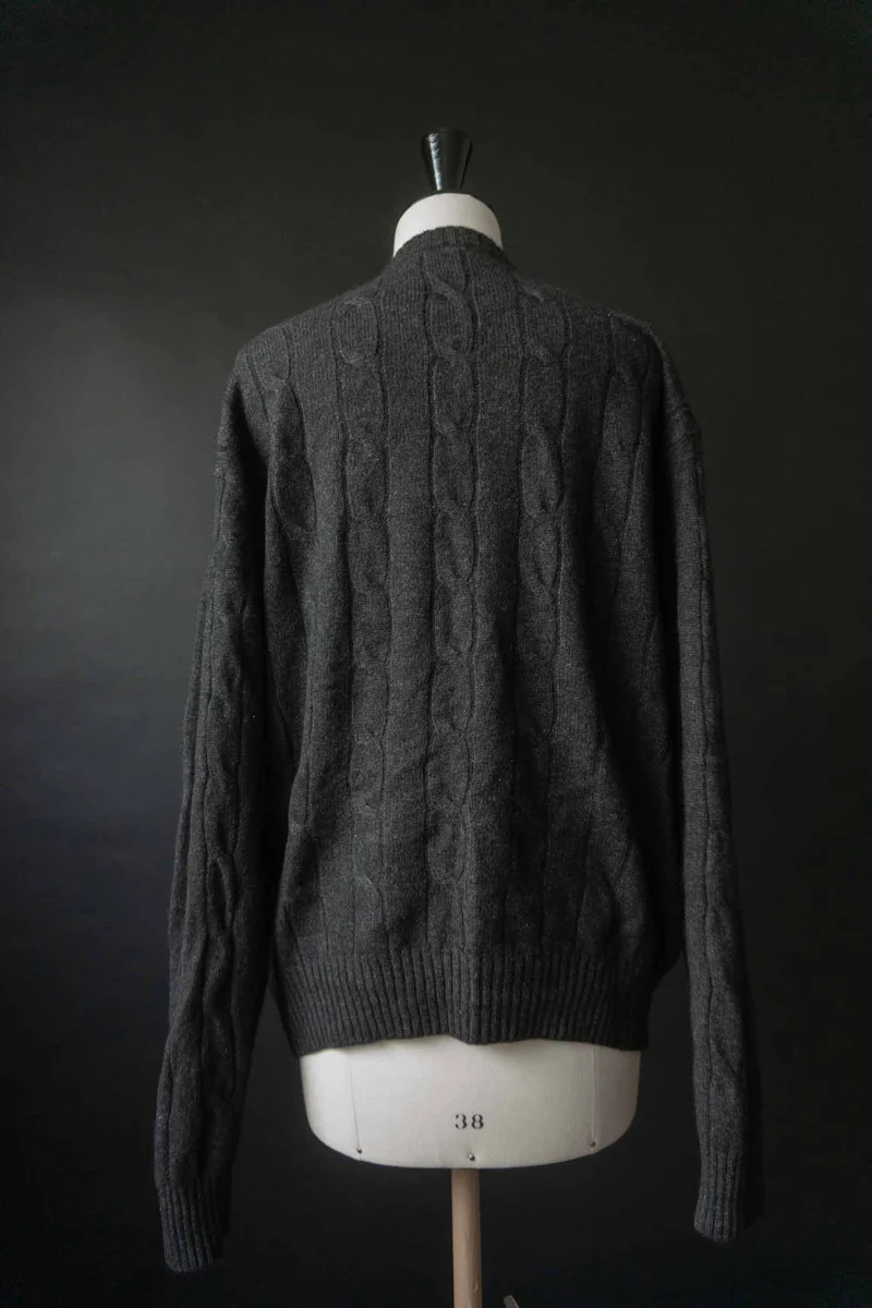Vintage Kaschmir Pullover Cableknit, S–M