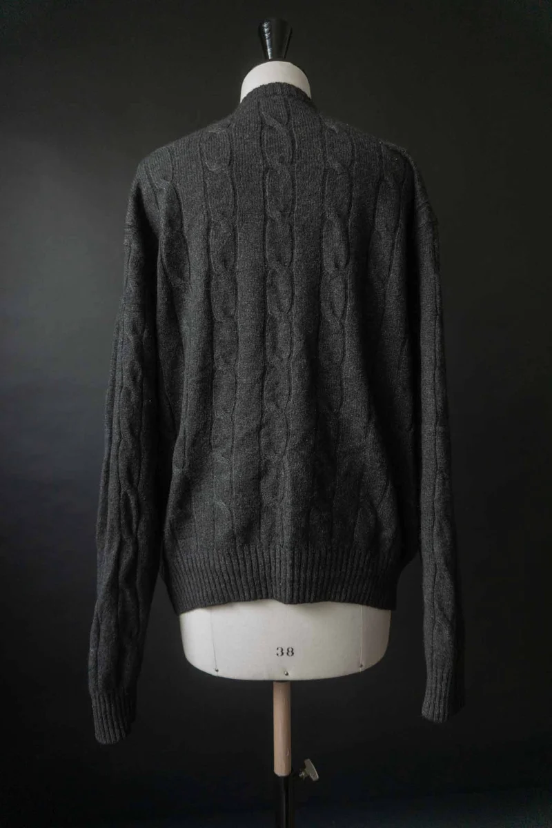 Vintage Kaschmir Pullover Cableknit, S–M