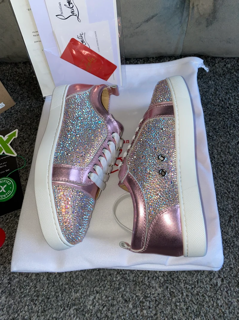 Diamond Pink Metallic Trainers