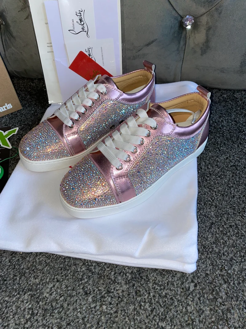 Diamond Pink Metallic Trainers