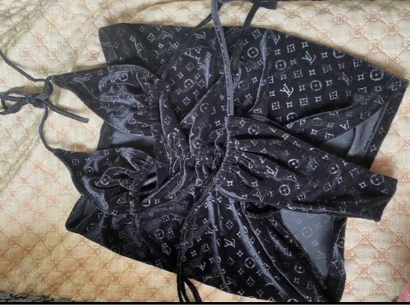 3pc Skirt Velvet Bikini Sets