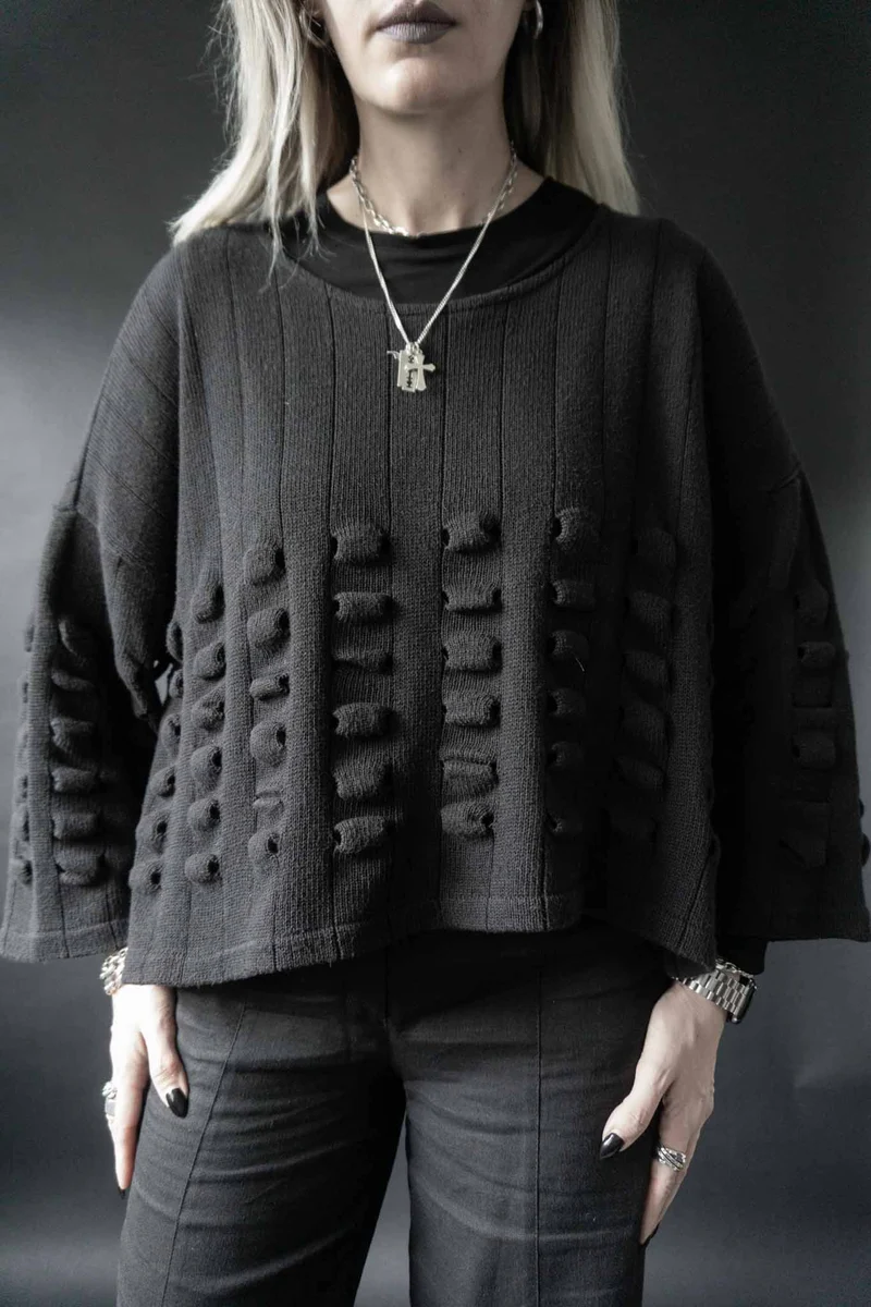 Vintage avantgarde Pullover boxy, M–L