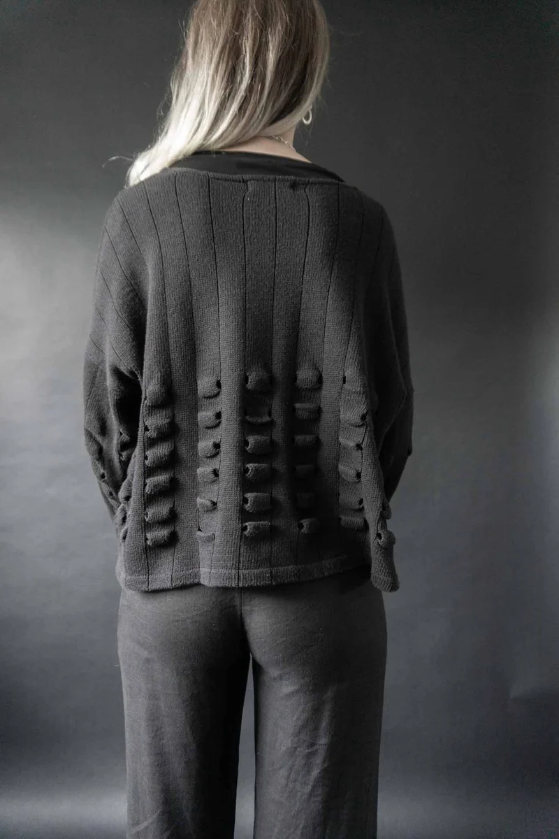 Vintage avantgarde Pullover boxy, M–L