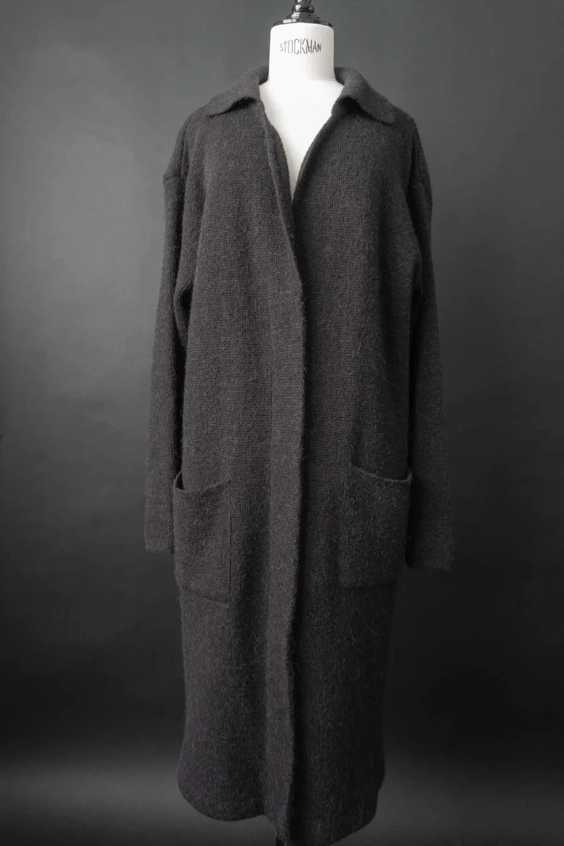 Vintage Premium Strickjacke, Alpaka, M–L