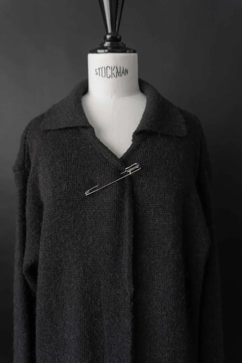 Vintage Premium Strickjacke, Alpaka, M–L