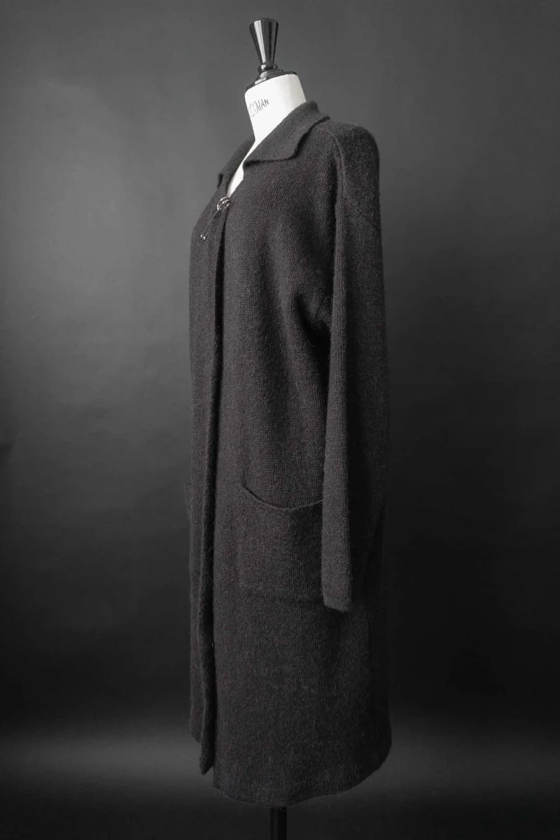 Vintage Premium Strickjacke, Alpaka, M–L