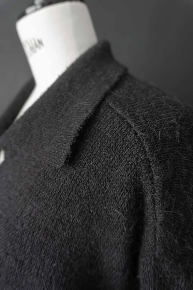 Vintage Premium Strickjacke, Alpaka, M–L