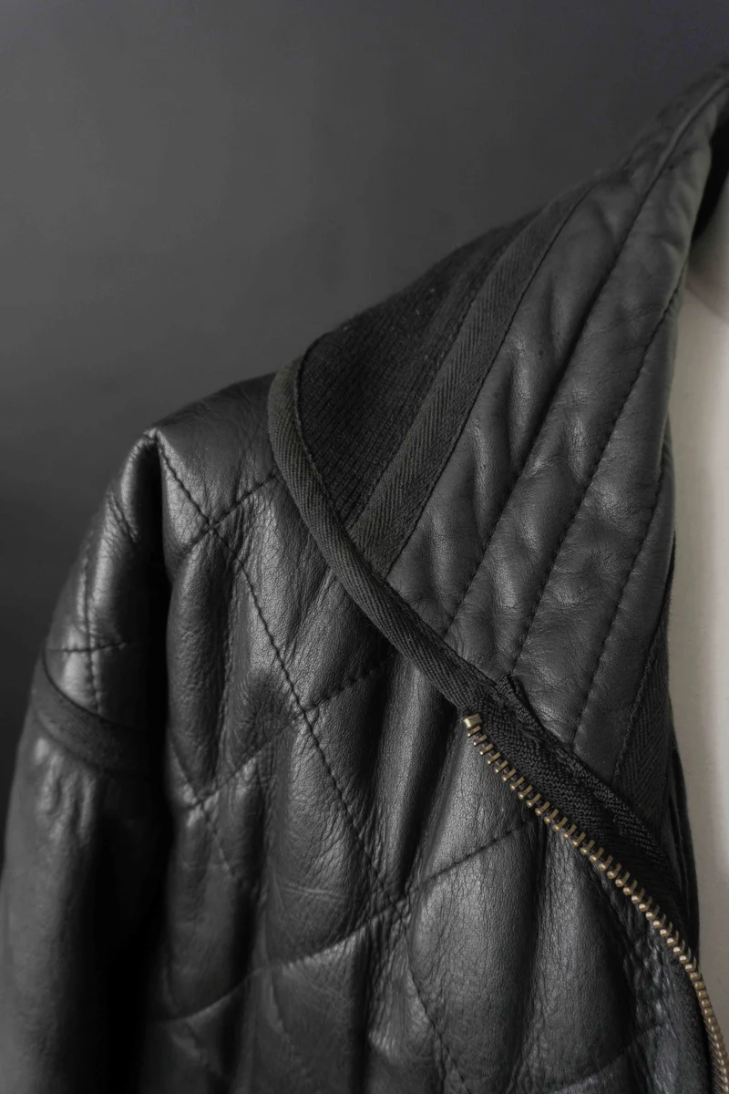 Vintage 80s Lederjacke, S–M