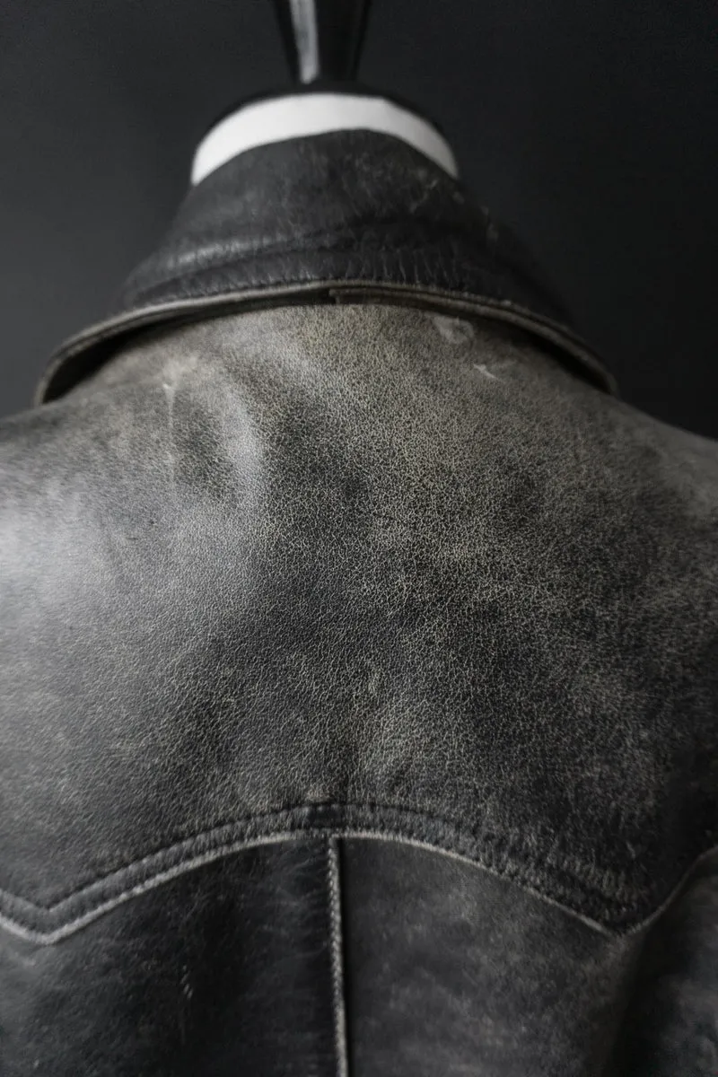Vintage Biker-Lederjacke, 80s Patina, M–L