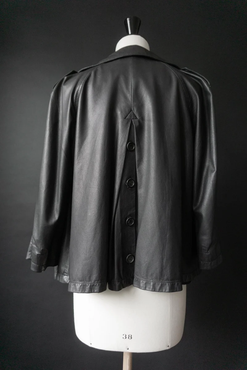 Vintage Prada Linea Rossa Lederjacke, Schwarz, XS–M