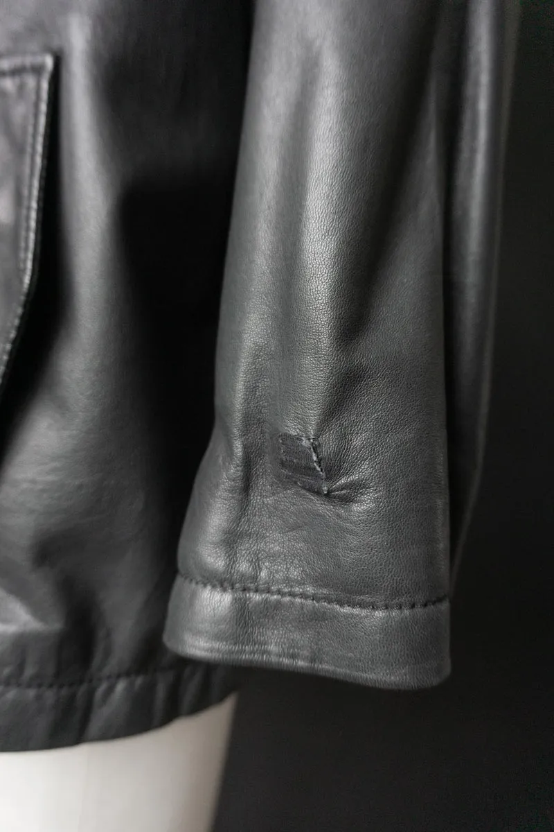 Vintage Prada Linea Rossa Lederjacke, Schwarz, XS–M