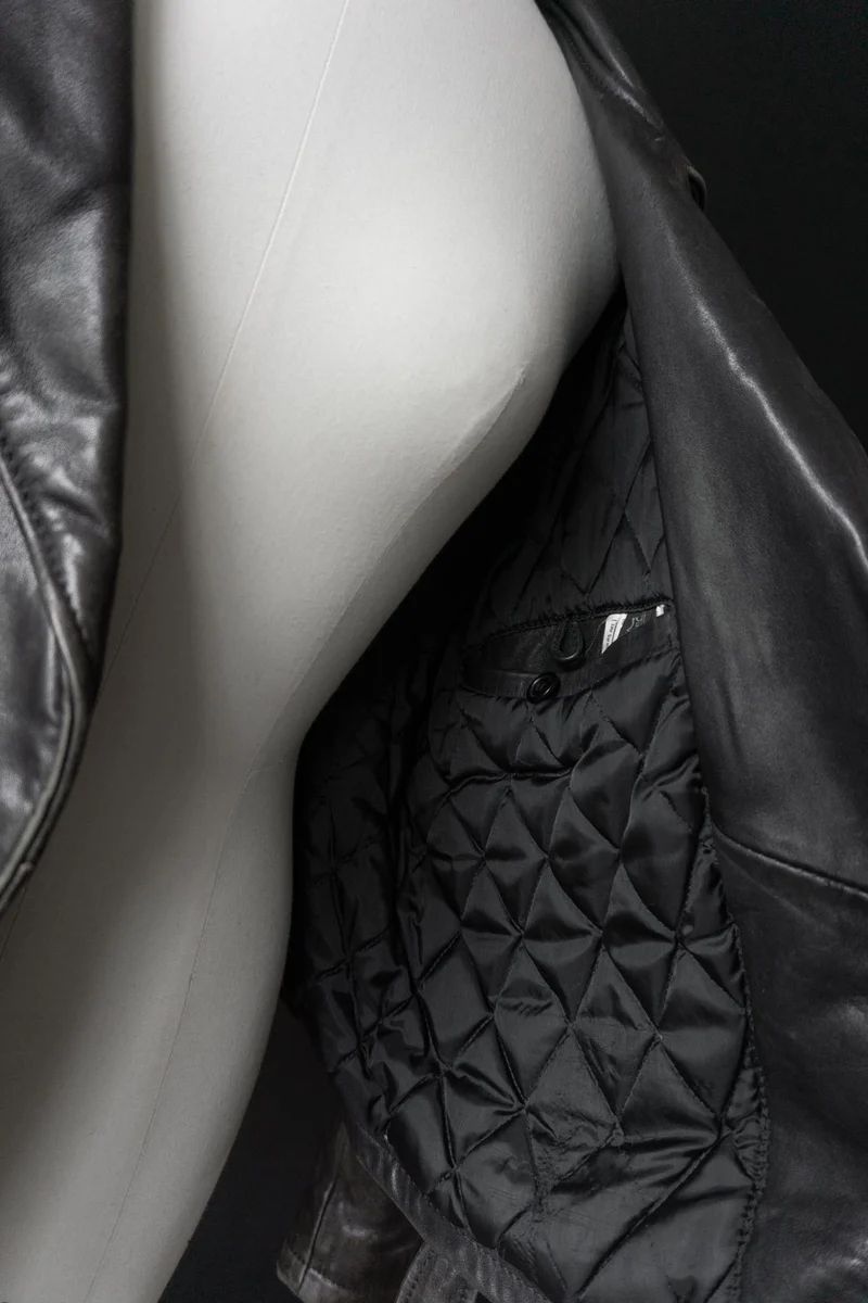 80s Biker-Lederjacke – Schwarzes Vintage-Echtleder
