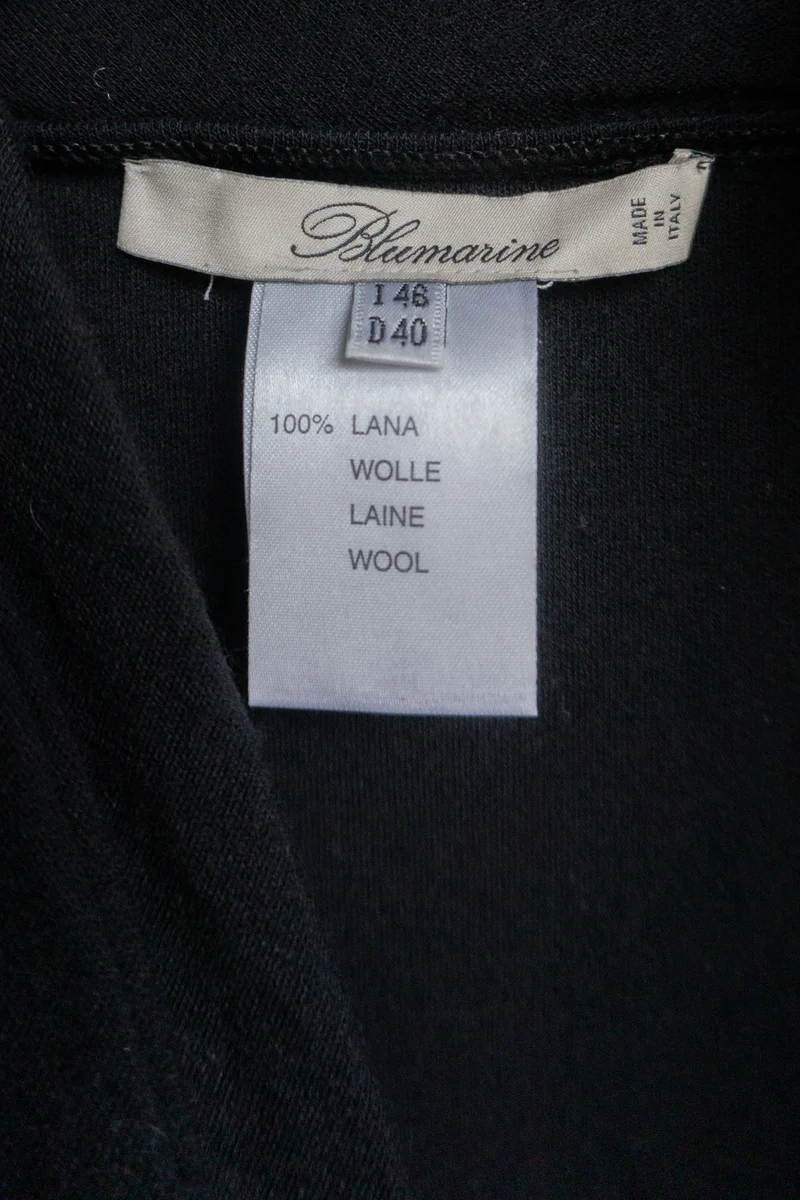 Vintage Blumarine Pullover – Schwarze Wolle