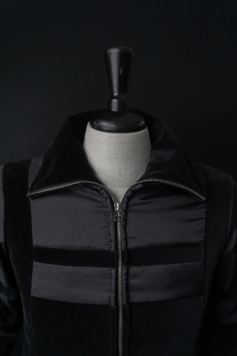 Cropped Puffer Jacke Samt, XS–S
