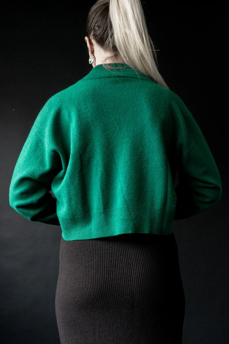 WALLIS Cardigan, Grün, Wolle, S–L