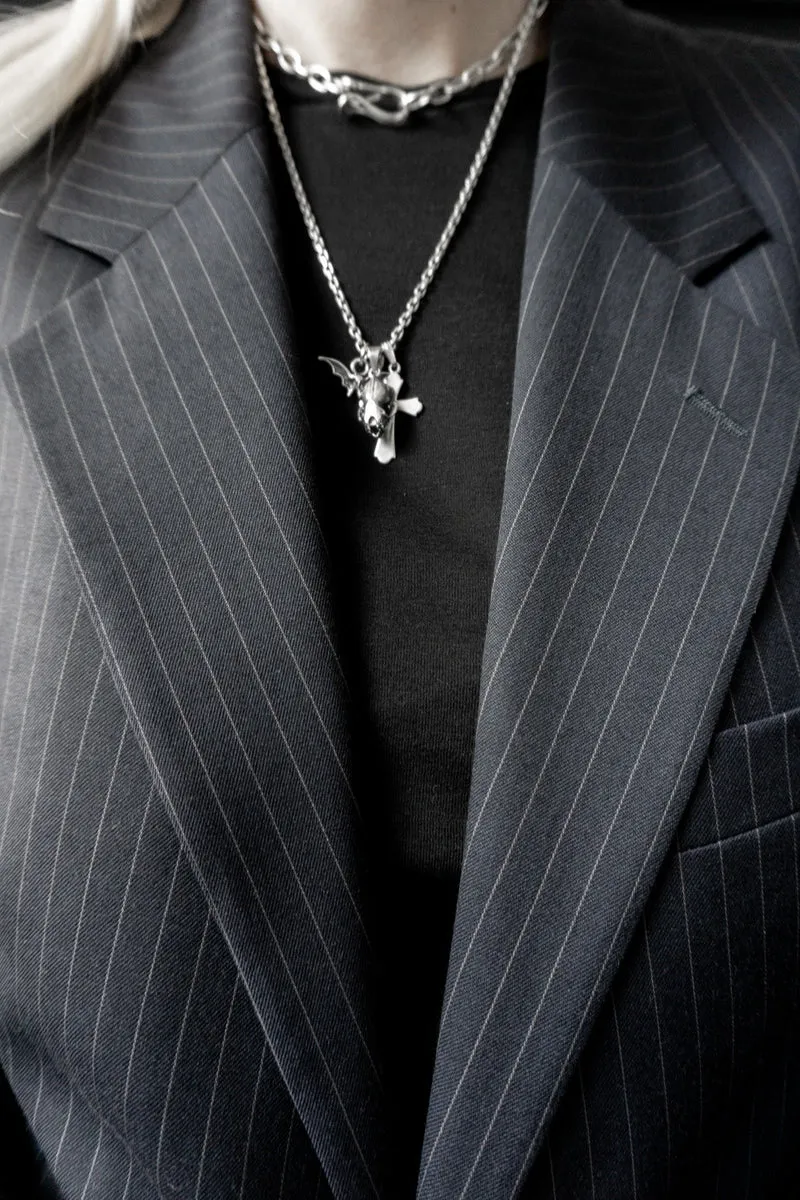Oversized Blazer, Pinstripe, M–L