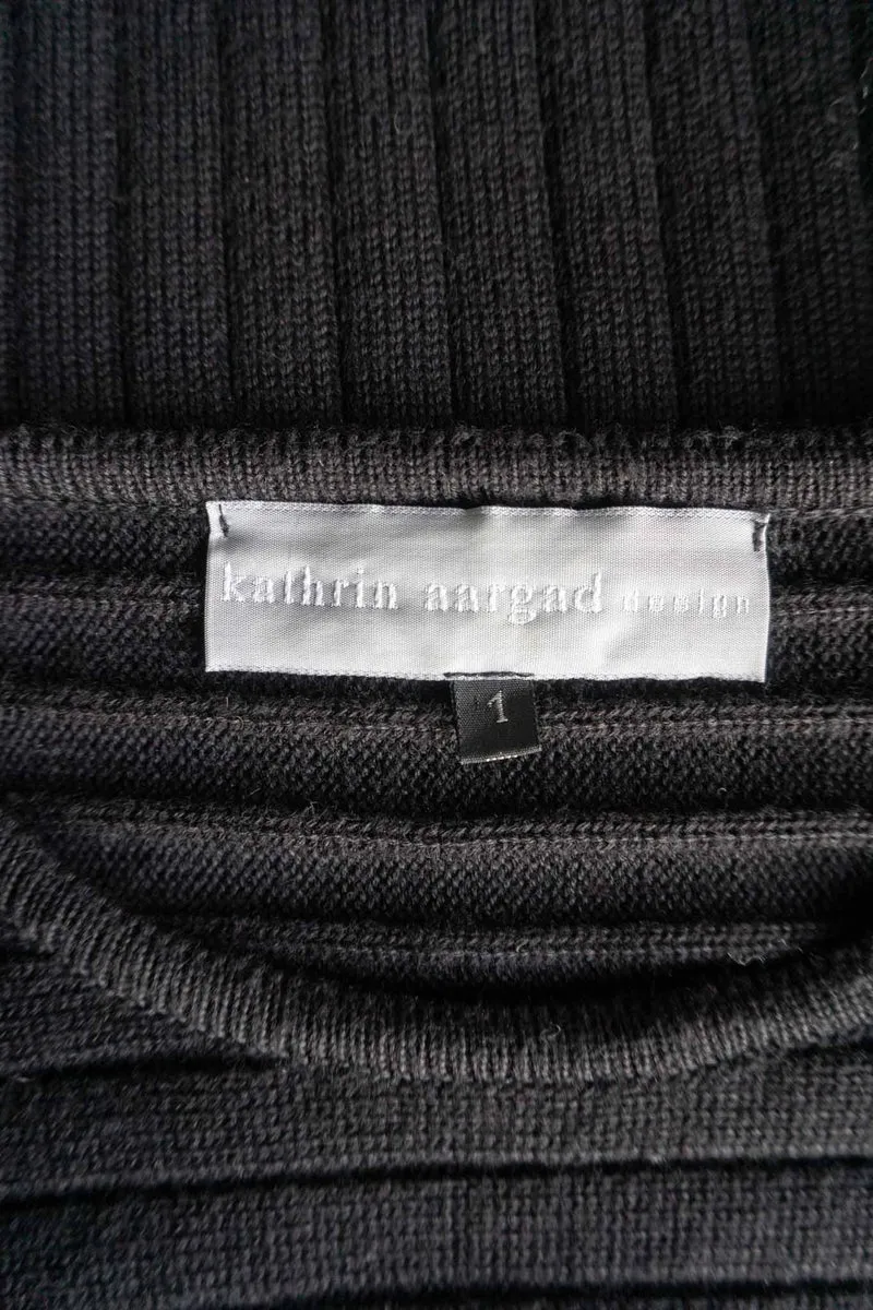 Vintage Wollpullover Rippstruktur, S–M