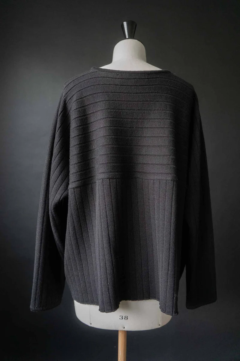 Vintage Wollpullover Rippstruktur, S–M