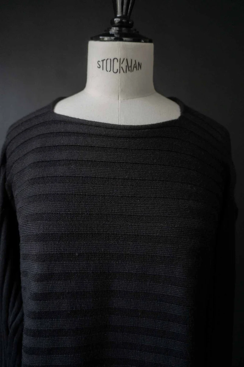 Vintage Wollpullover Rippstruktur, S–M
