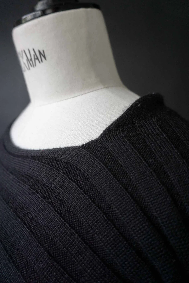 Vintage Wollpullover Rippstruktur, S–M