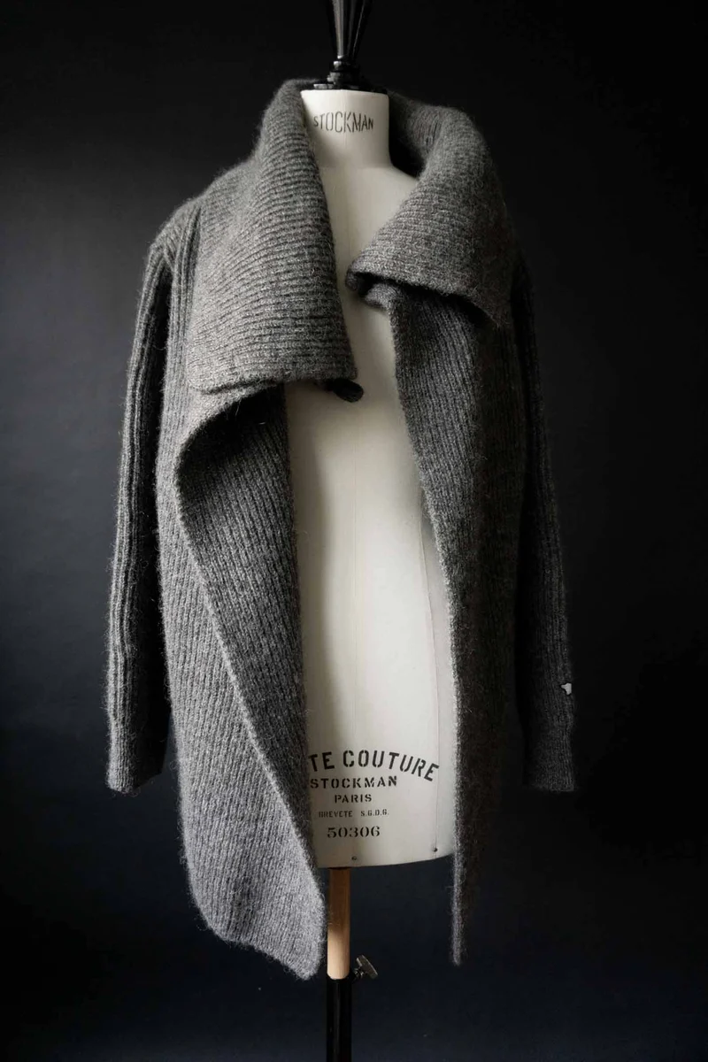 Vintage Wickel-Cardigan aus reiner Schurwolle (Dänemark), S–M