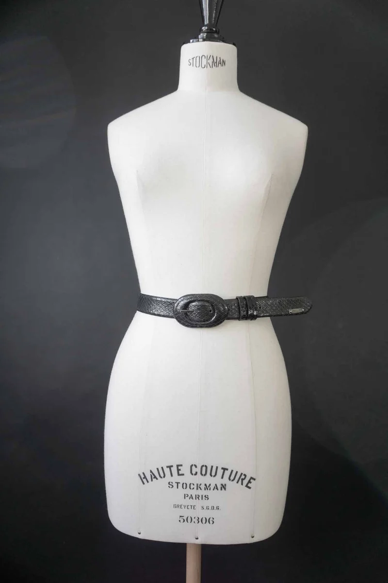 Max Mara Ledergürtel Petrol, M