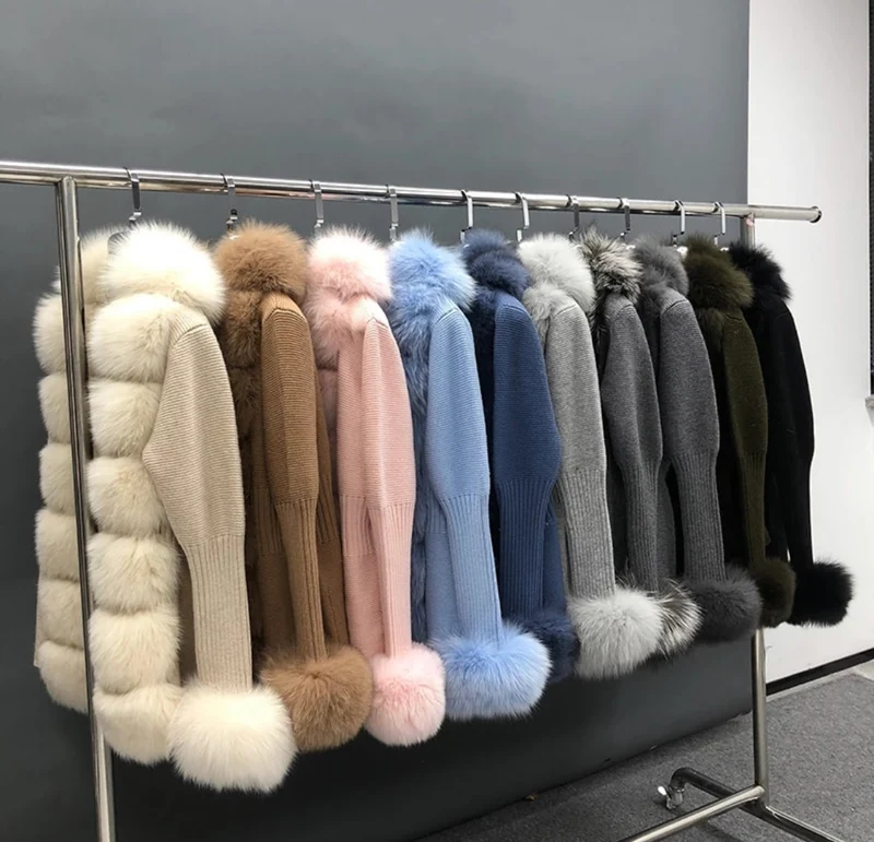 Cashmere Fox Fur Cardigans
