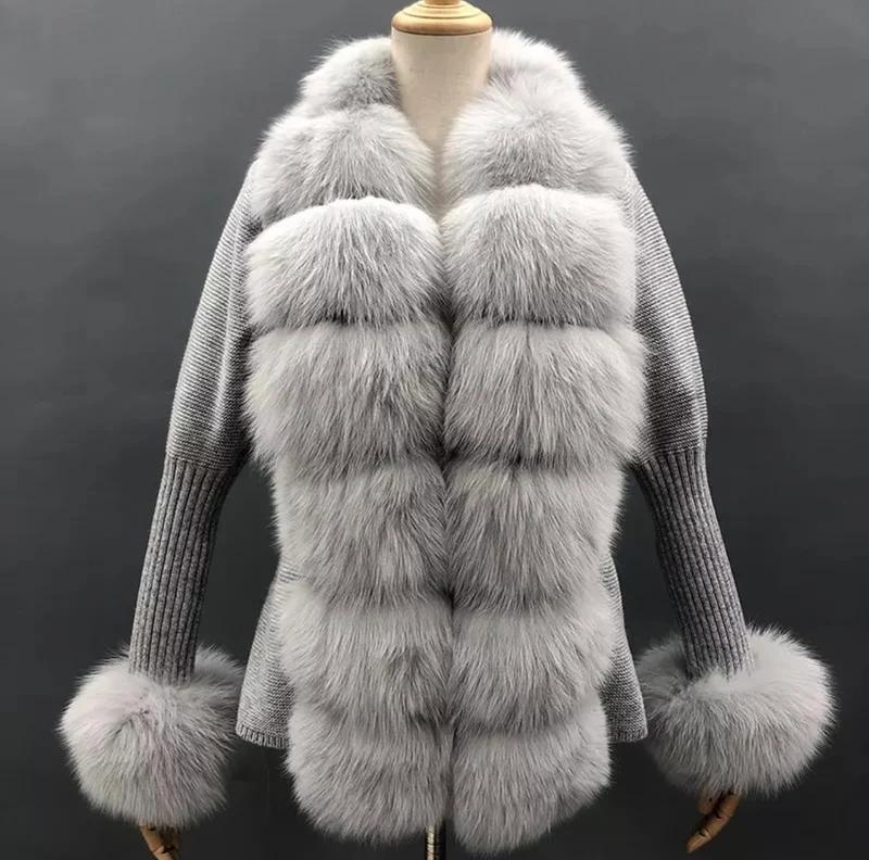 Cashmere Fox Fur Cardigans