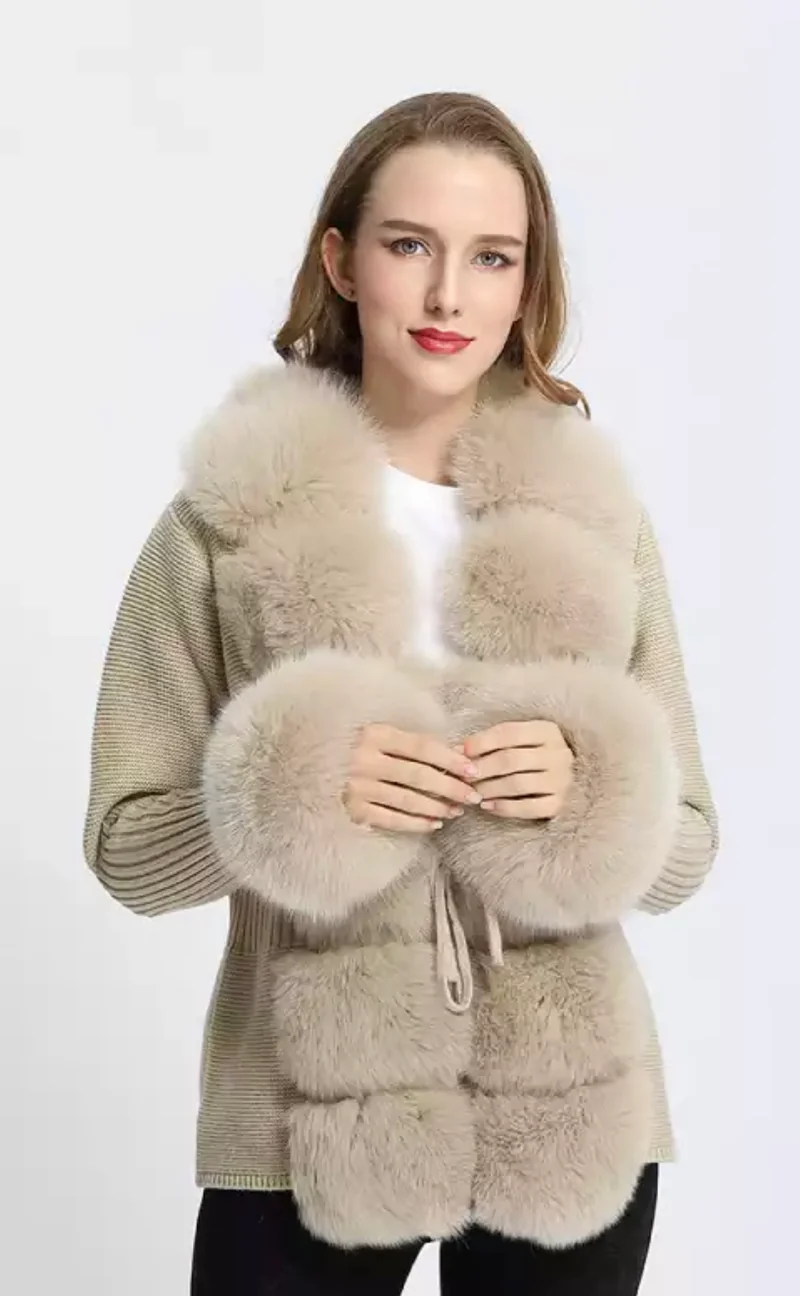 Cashmere Fox Fur Cardigans