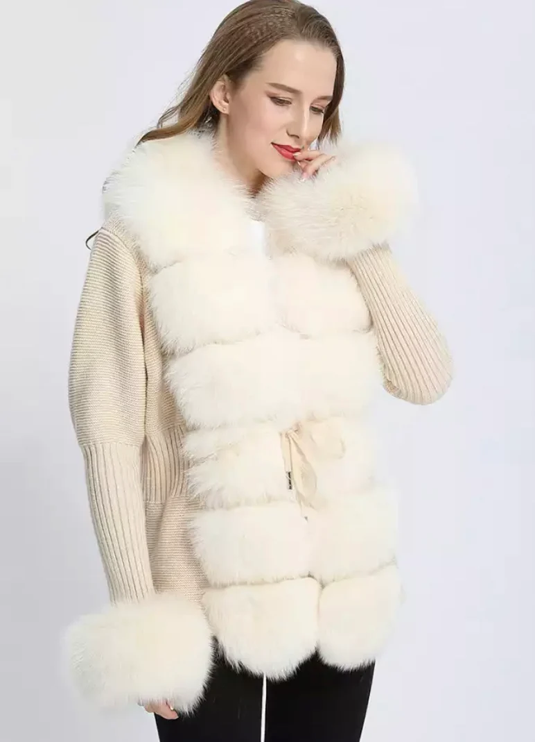 Cashmere Fox Fur Cardigans