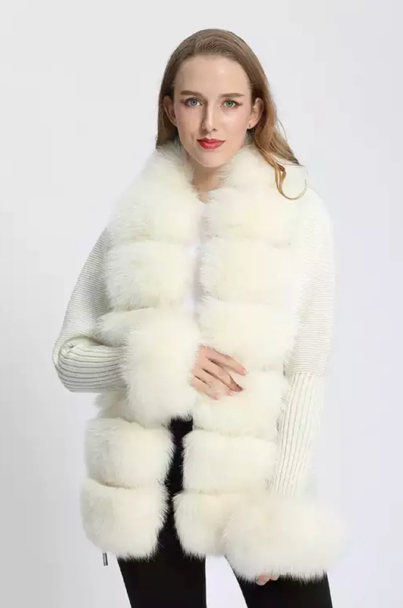 Cashmere Fox Fur Cardigans