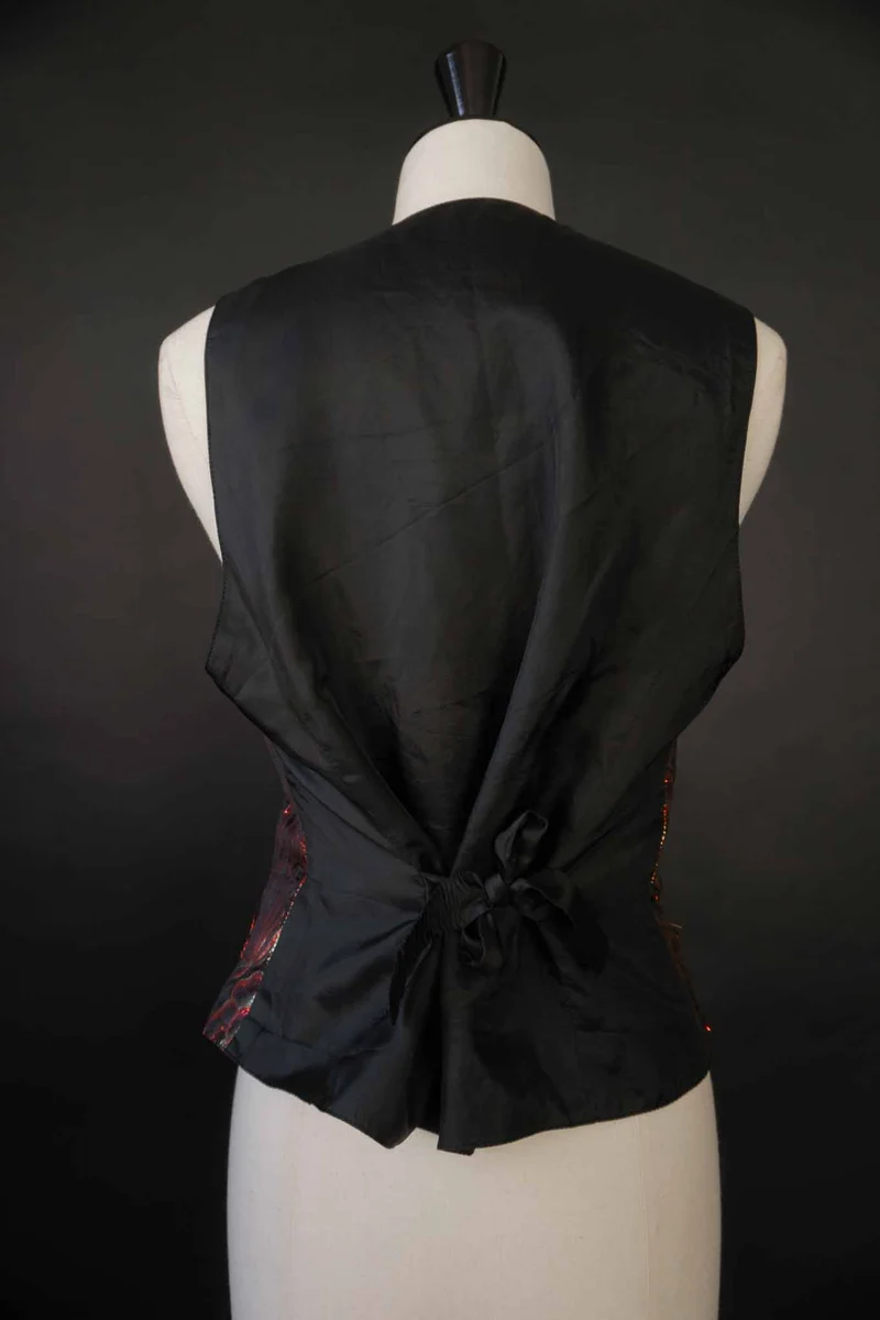 Vintage 70s Lurex Disko Weste, S–M
