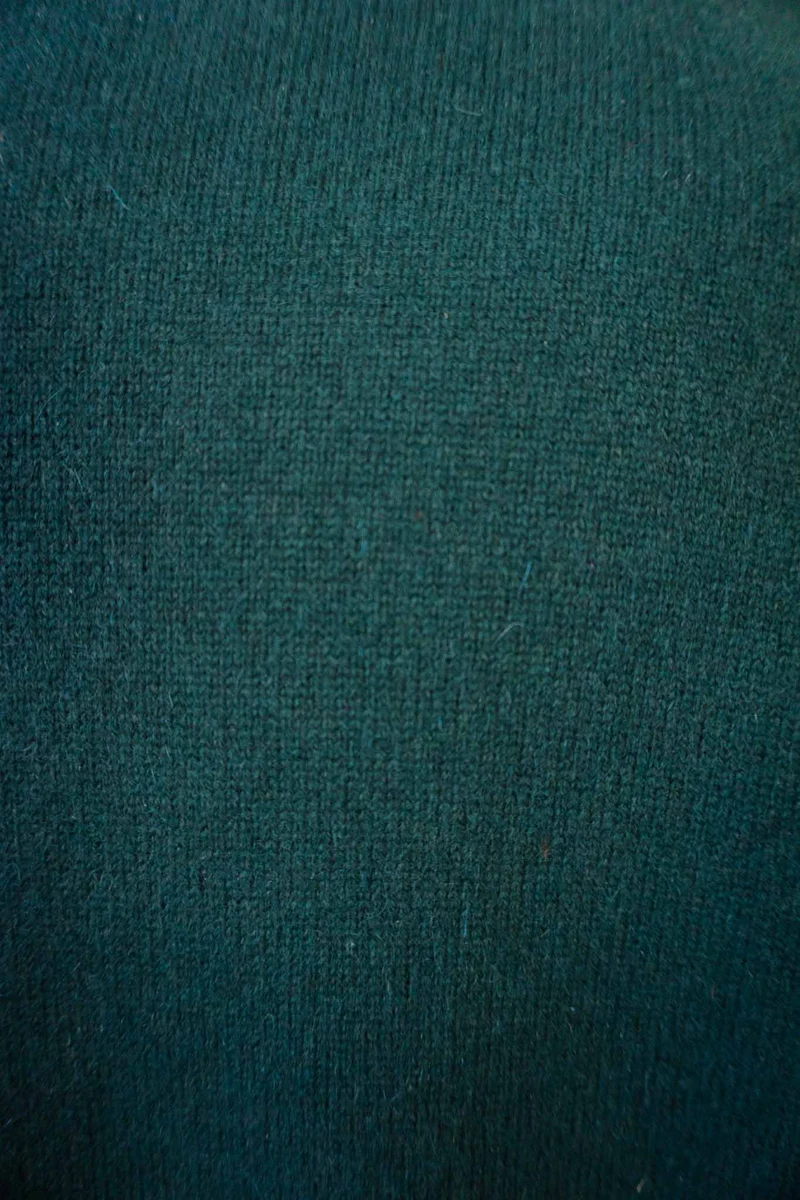 Vintage Kaschmir Pullover Grün Rollkragen, S–L