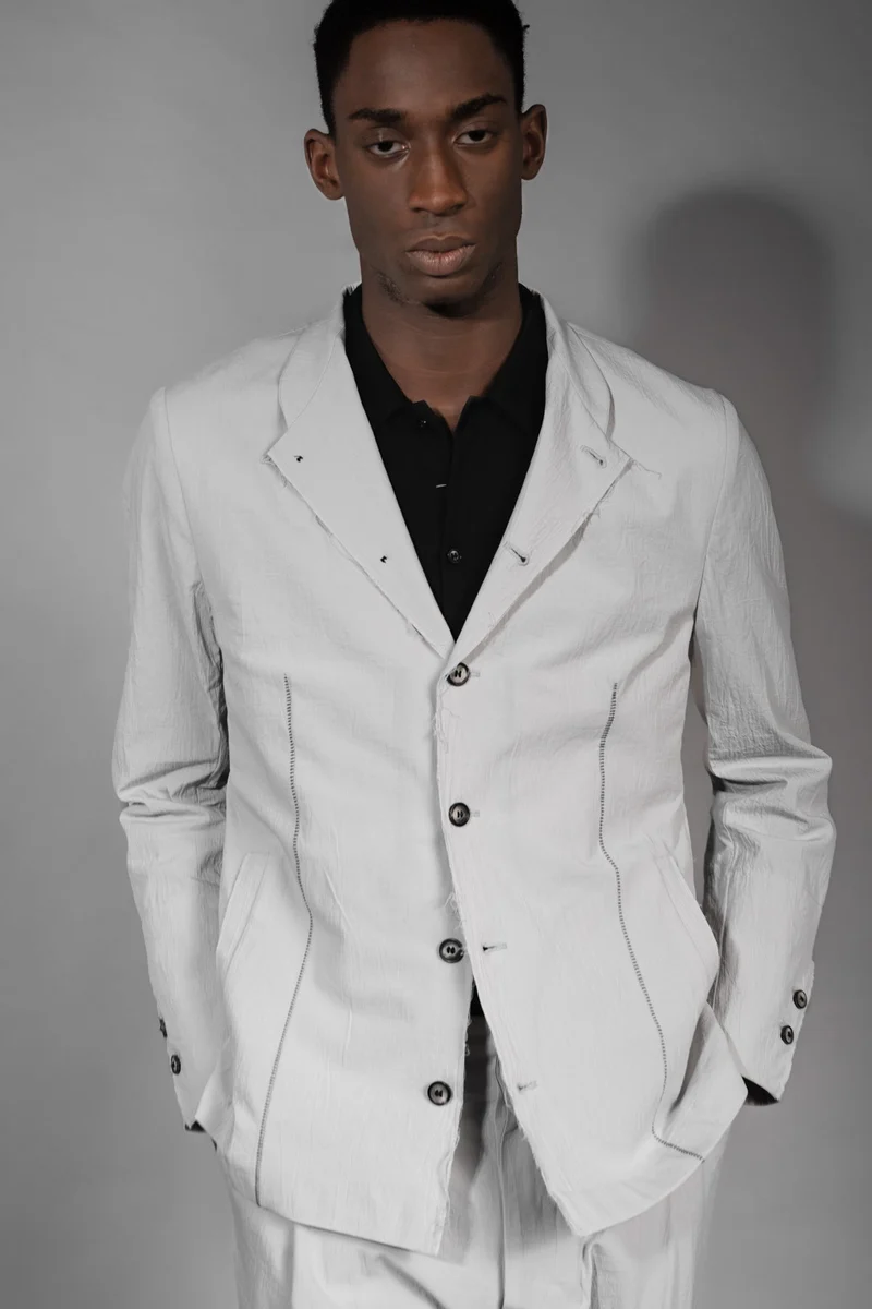 eigensinnig wien | Mises | Weißes Designer Herren Sommersakko aus japanischer Baumwolle