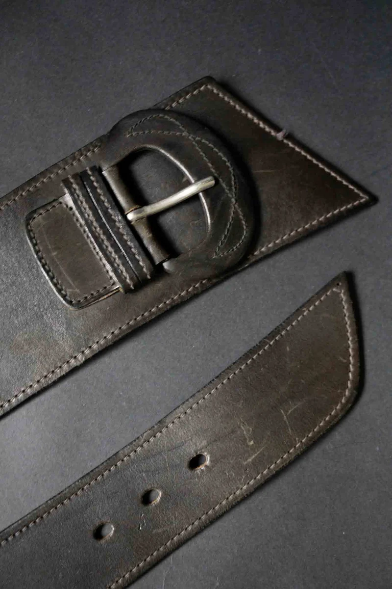 Vintage Ethno Ledergürtel, M–L