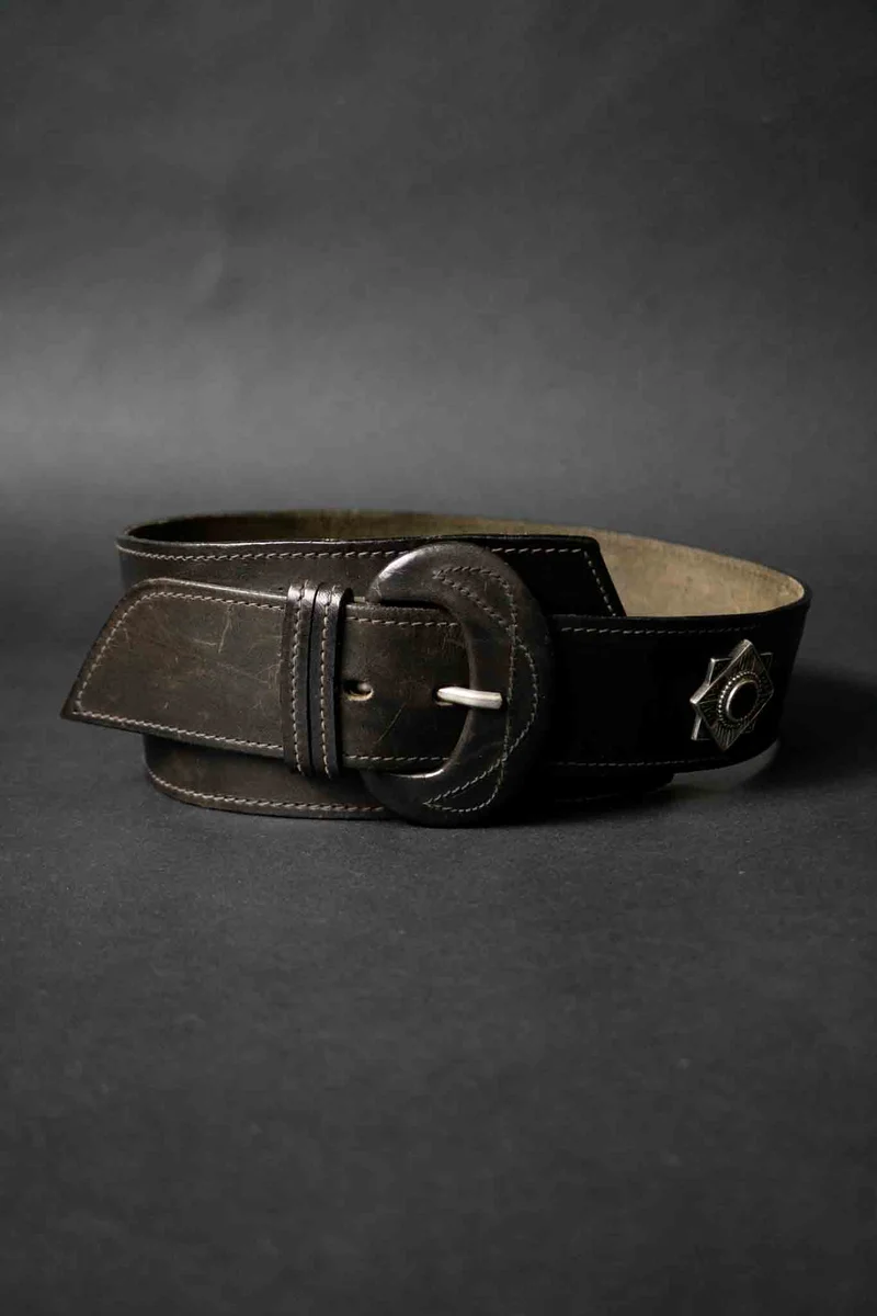 Vintage Ethno Ledergürtel, M–L