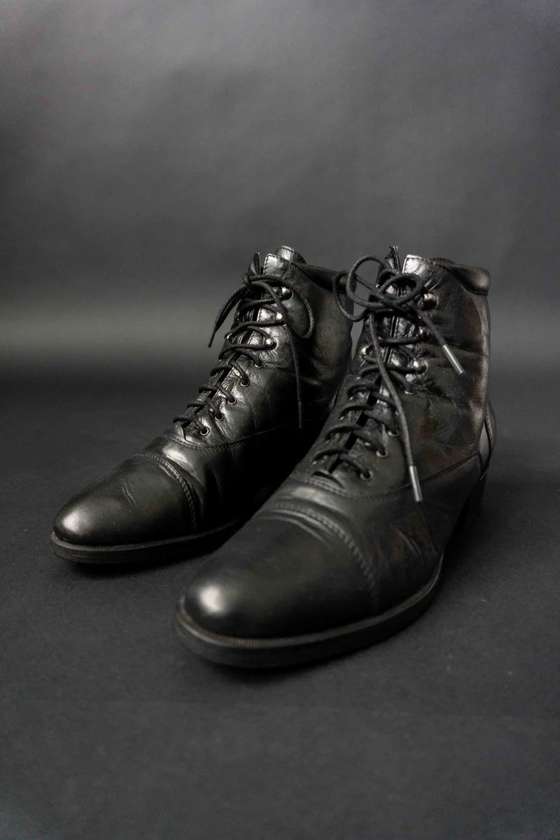 Vintage Witchy Stiefeletten, Leder, 41