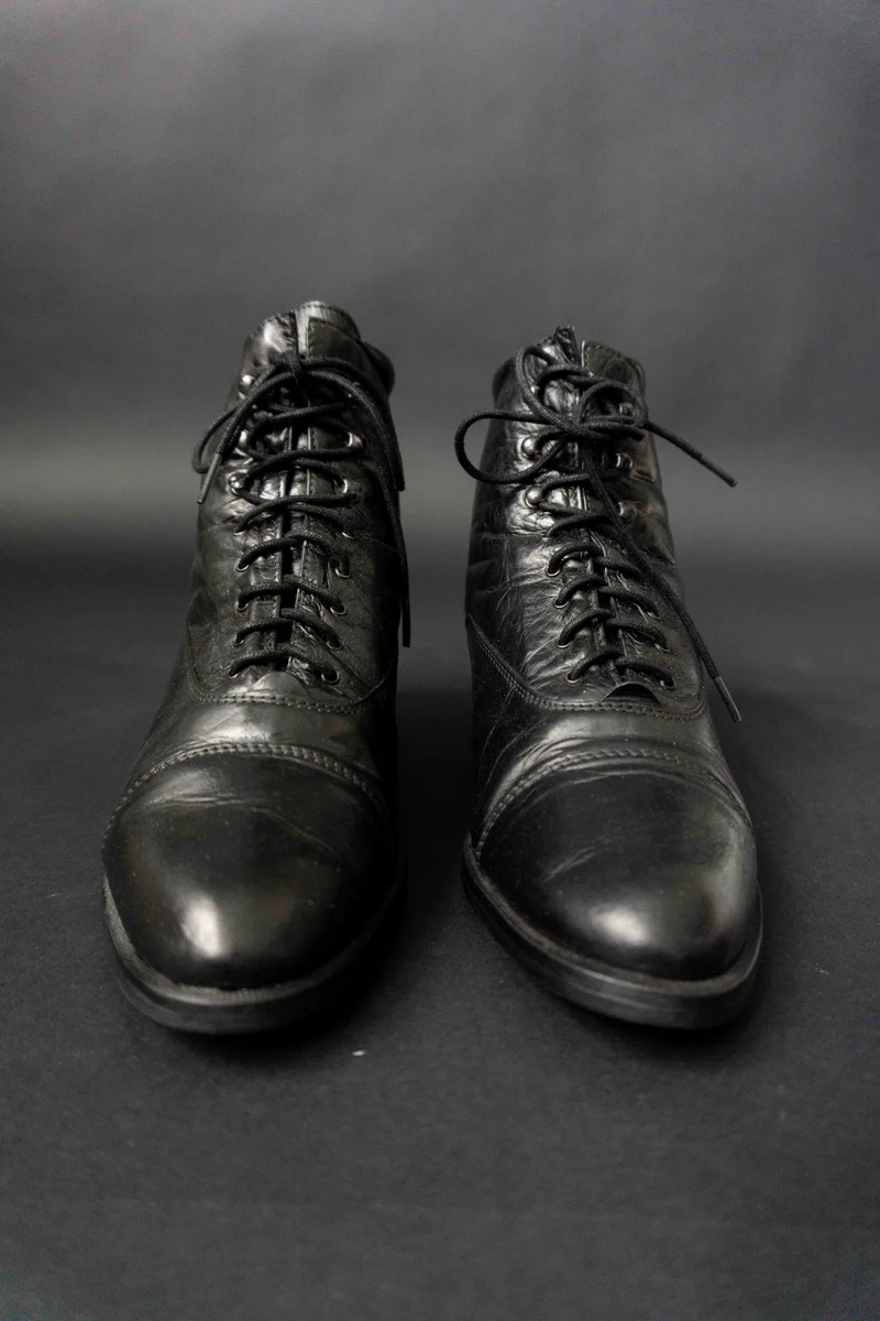 Vintage Witchy Stiefeletten, Leder, 41