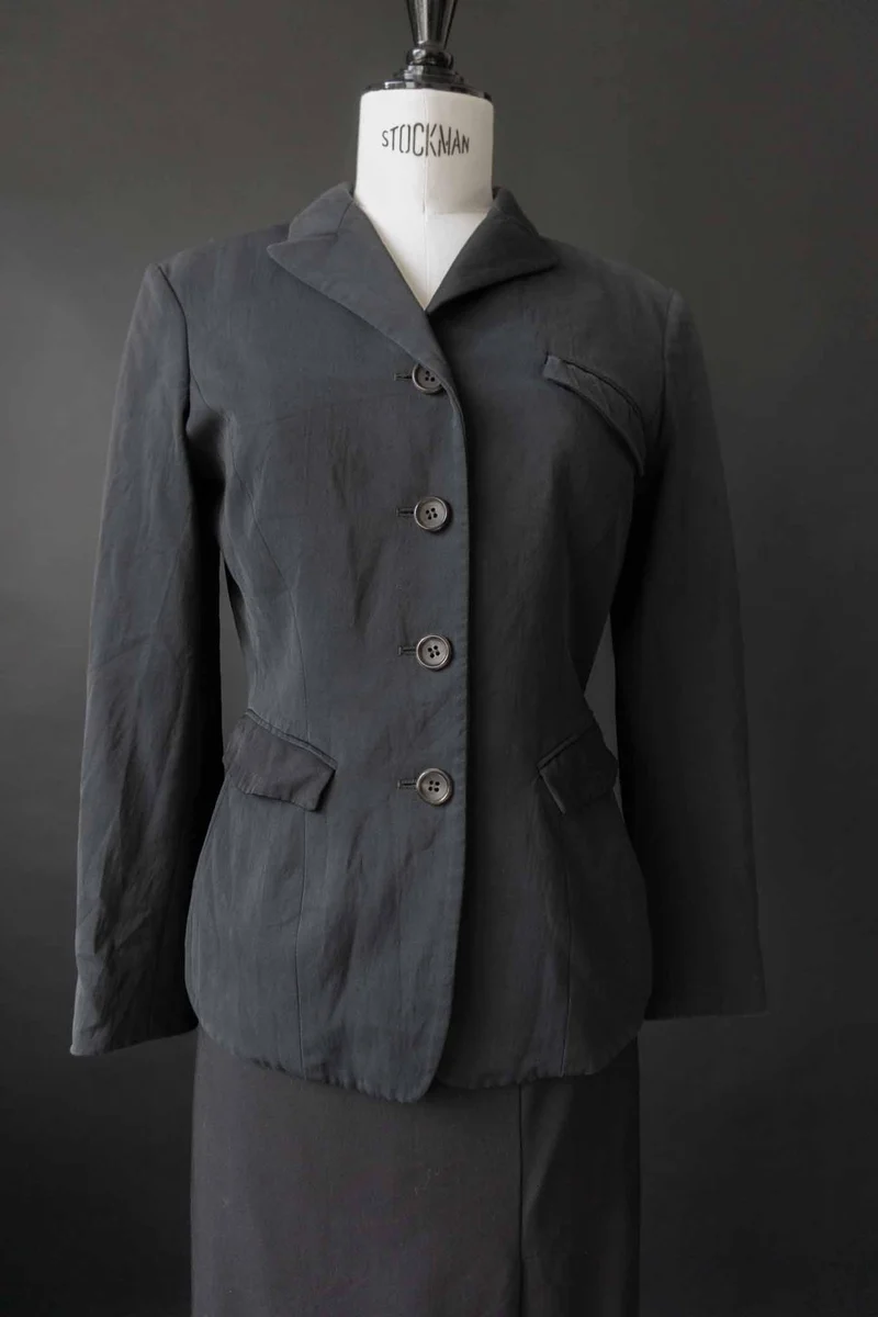 Jil Sander Vintage Blazer Schwarz – Größe 36