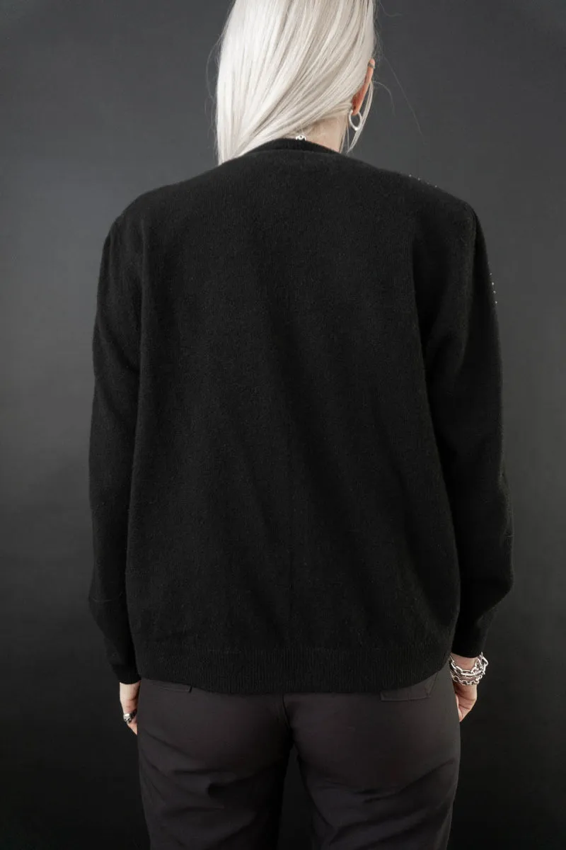 Strickjacke Perlen, Wolle, S–M